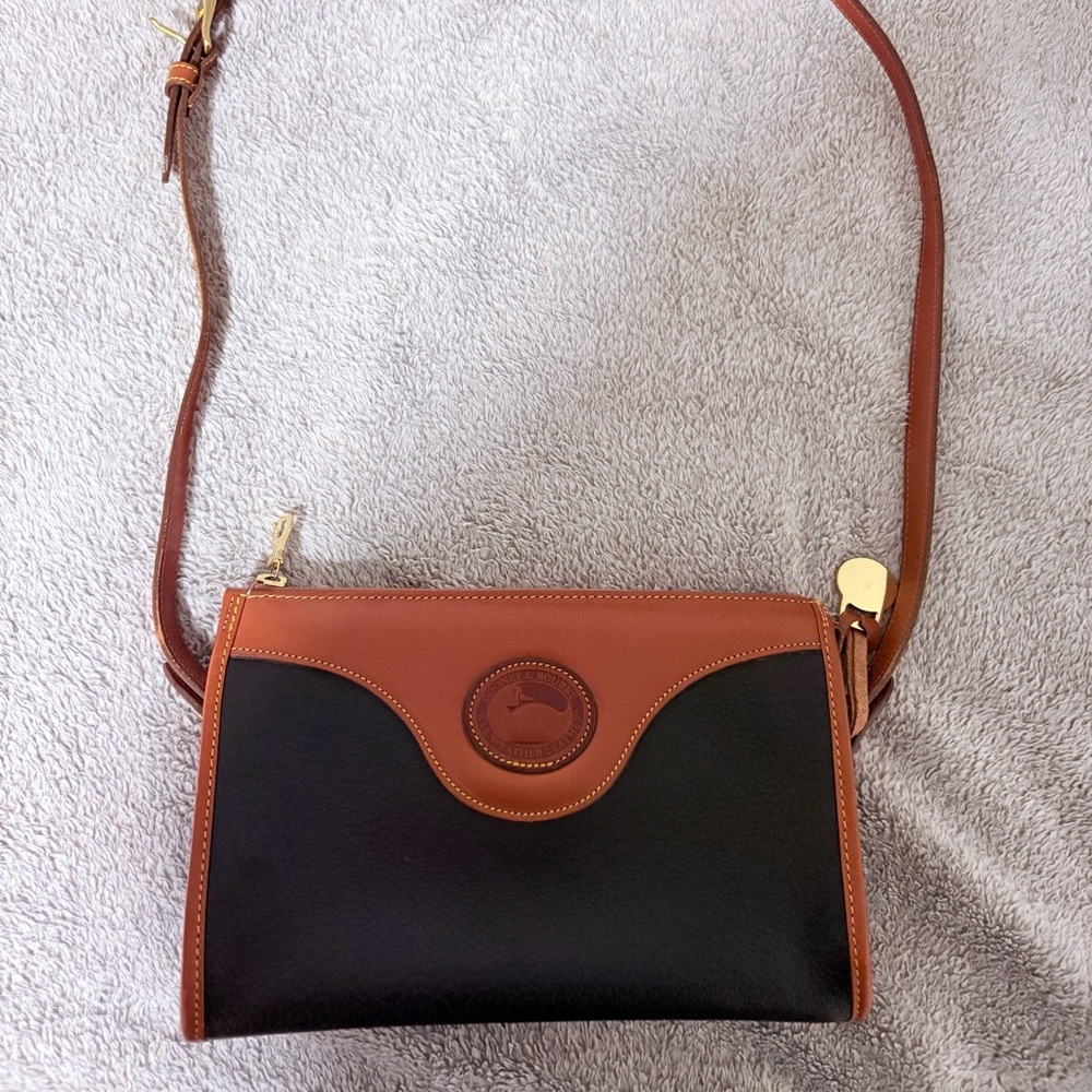 Dooney & Bourke Black and Tan Crossbody Bag